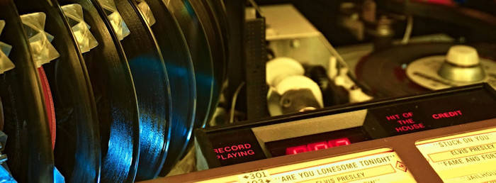 Closeup photo of a Jukebox