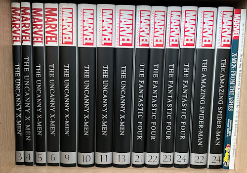 My Marvel Masterworks shelf (at the point of photography)